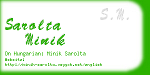 sarolta minik business card